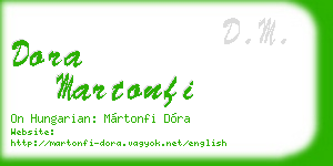 dora martonfi business card